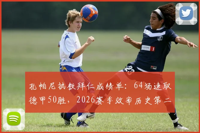 孔帕尼执教拜仁成绩单:64场速取德甲50胜,2026赛季效率历史第二仅次瓜迪奥拉